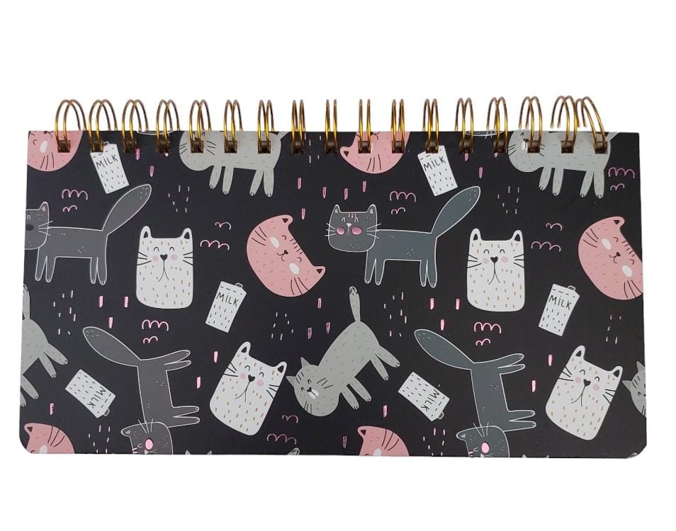 Planner Semanal preto gatinhos